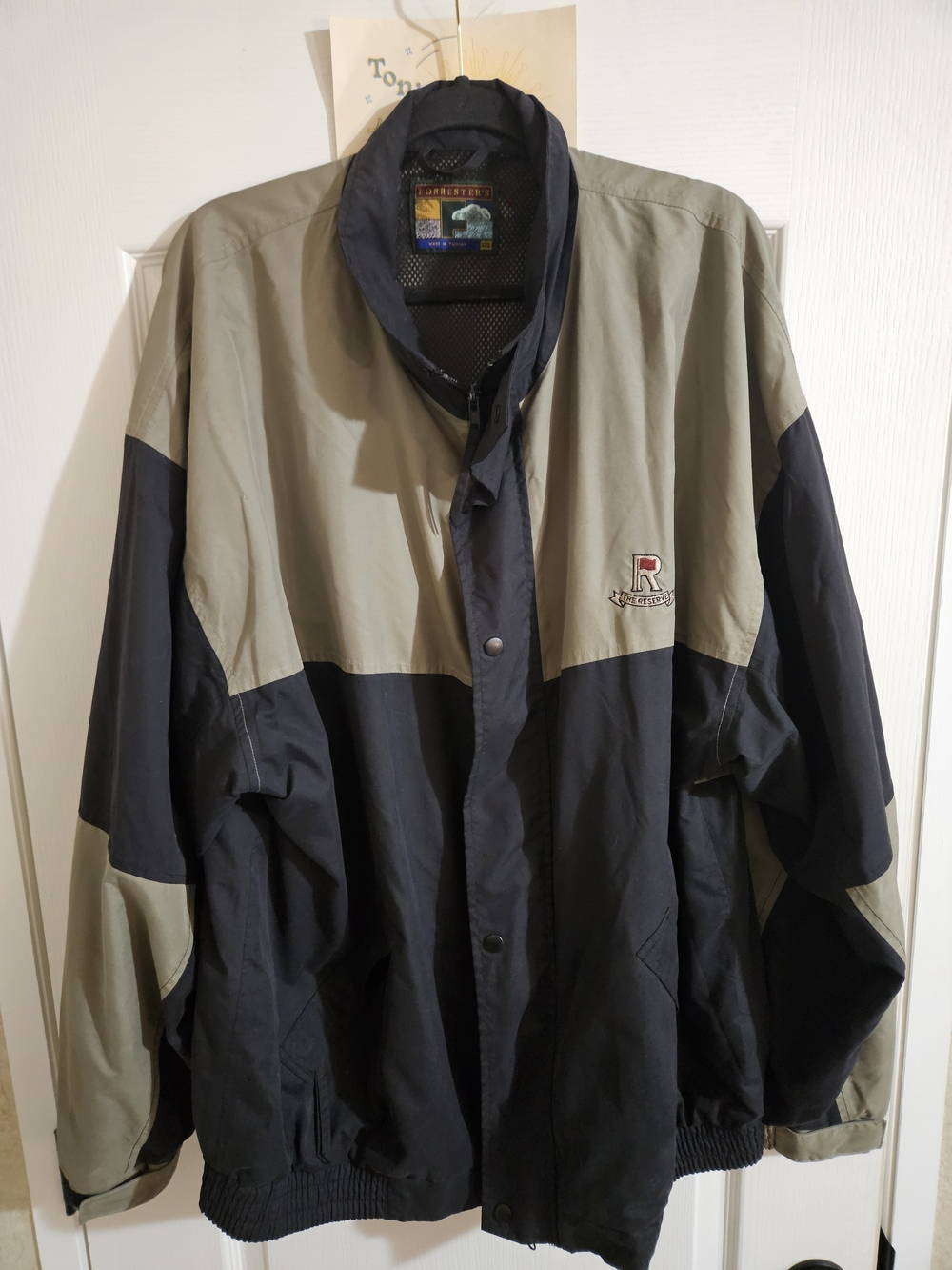 Performance Two-Tone Windbreaker Jacket - Olive & Black